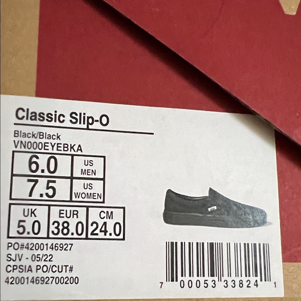 Vans Black Canvas Slip-On Sneakers - Picture 11 of 11